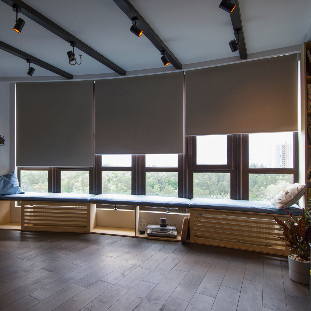 Motorized Solar Shades near me in Orlando, FL reducing glare while maintaining visibility