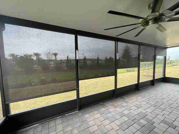 Modern Motorized Screens near me for outdoor comfort and insect control